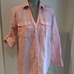 Pink Linen Top